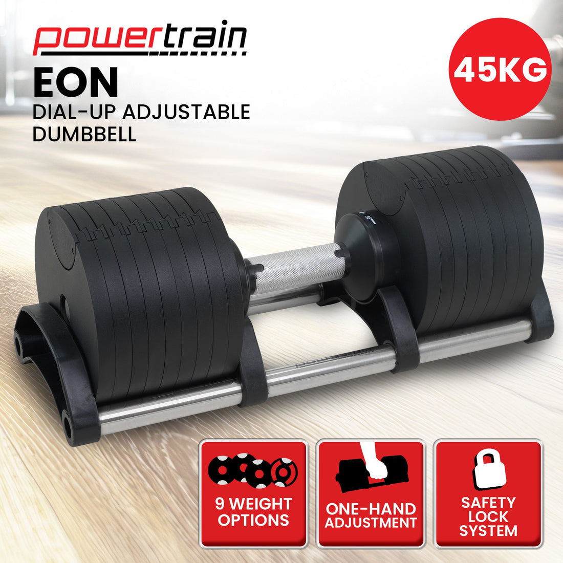 Powertrain Eon 45kg Adjustable Dumbbell