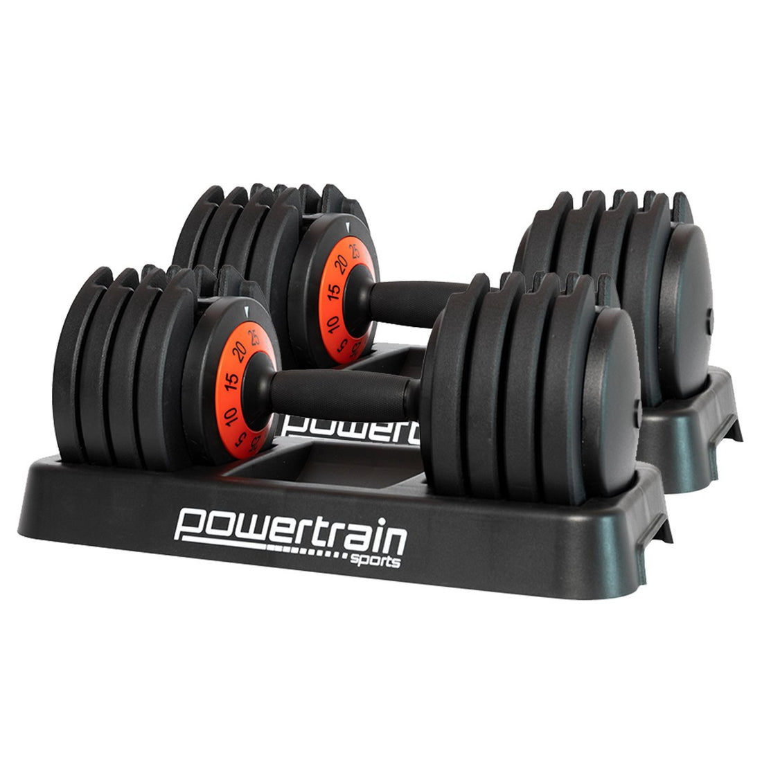 Powertrain TD1 GEN2 Pro 50kg Adjustable Dumbbell Set (2 x 25kg)