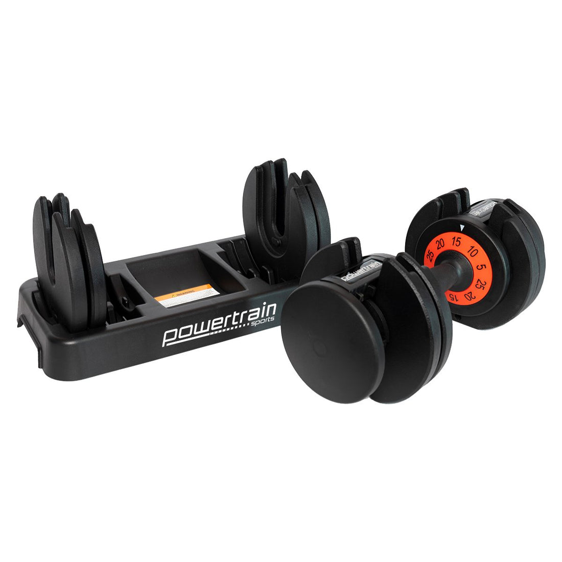 Powertrain TD1 GEN2 Pro 50kg Adjustable Dumbbell Set (2 x 25kg)