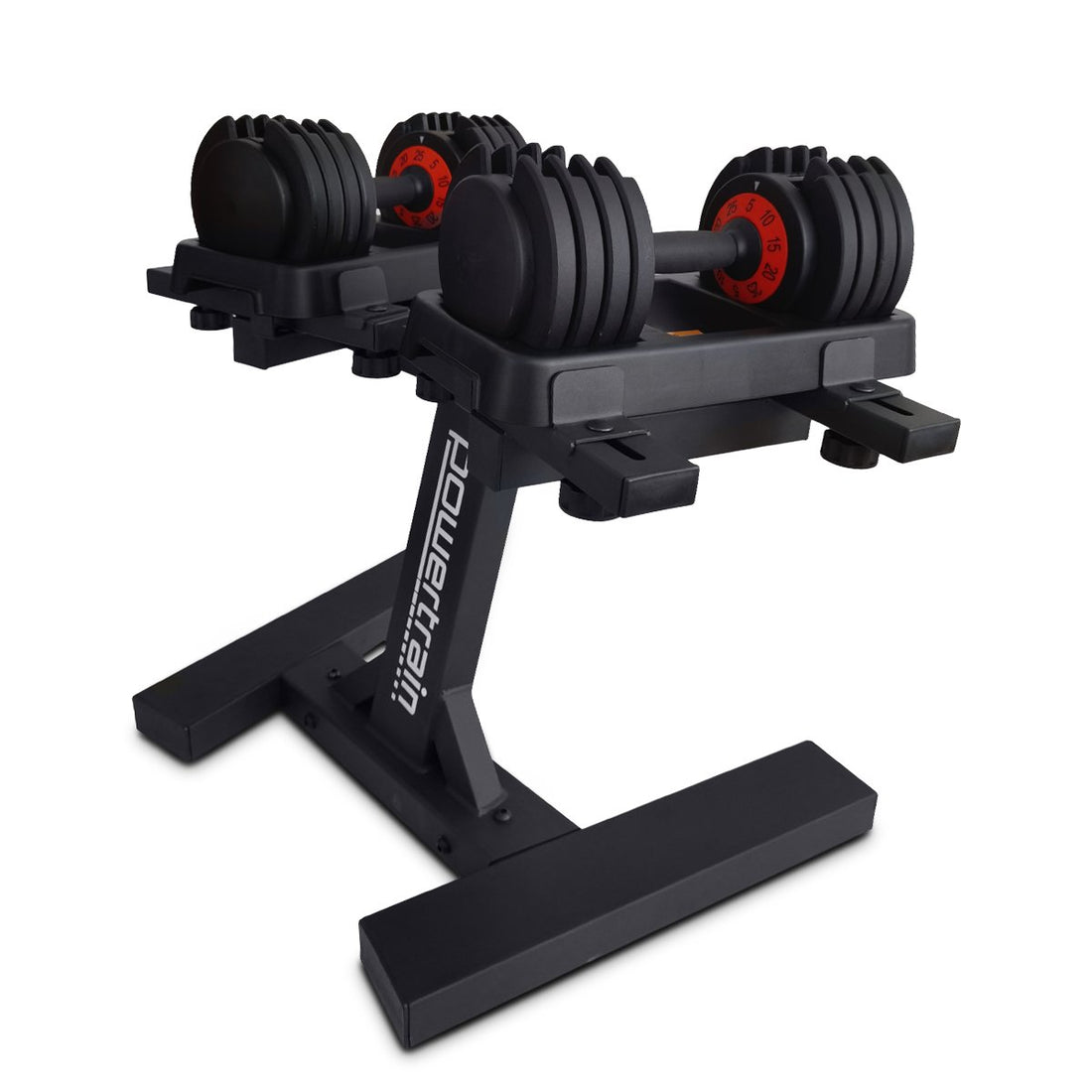 Powertrain TD1 GEN2 Pro 50kg Adjustable Dumbbell Set with Stand (2 x 25kg)