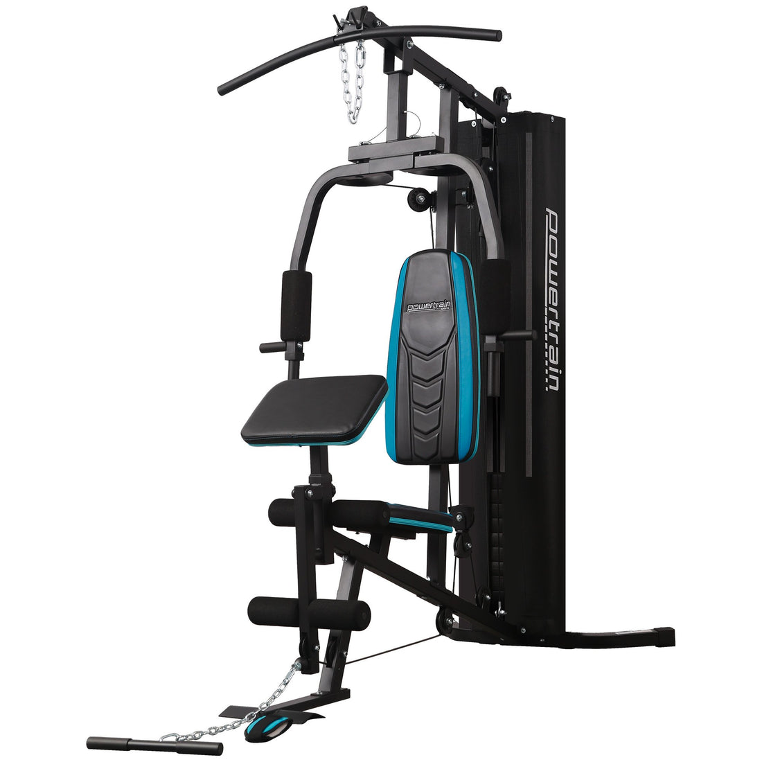 Powertrain JX-300 Multi Station Home Gym with 44kg Weight Stack, Curl Pad, Leg Extension and Pull-down Bar