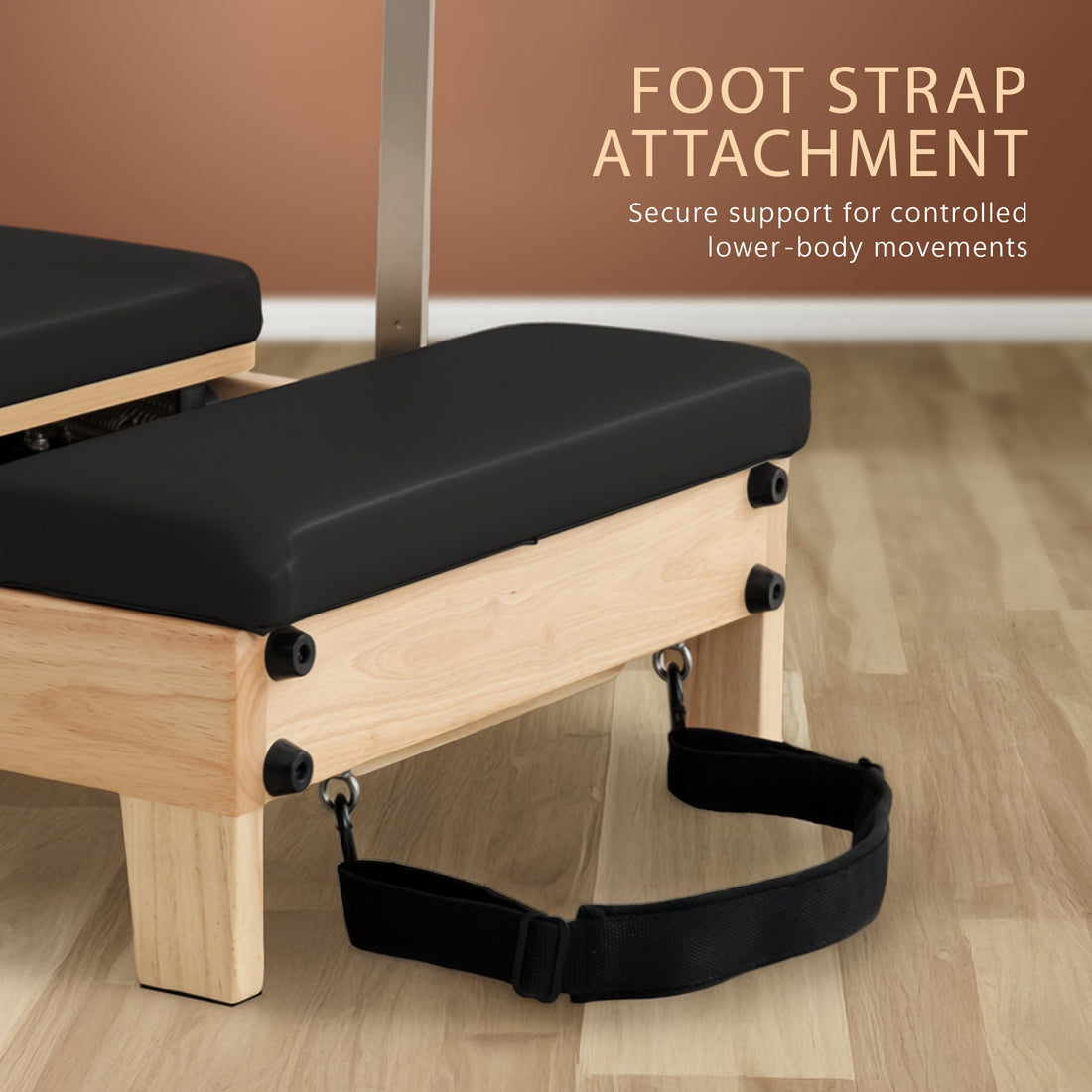 Powertrain Selina Wooden Folding Pilates Reformer (Black)
