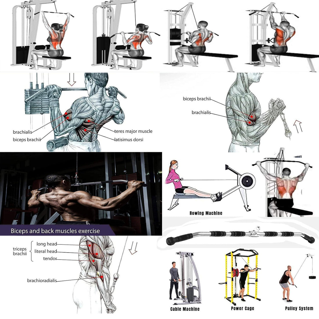RTM 120cm Lat Pulldown Bar Attachment