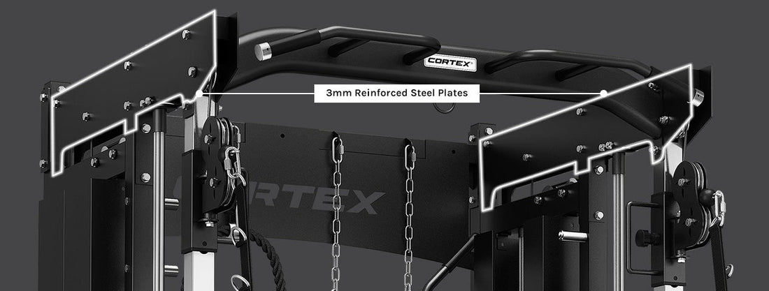 CORTEX SM-26 6-In-1 Power Rack with Dual Stack Smith & Cable Machine Package (Set D) + 48kg Revolock V2 Adjustable Dumbbells + 100kg Tri-Grip V2 Plate & Barbell Package