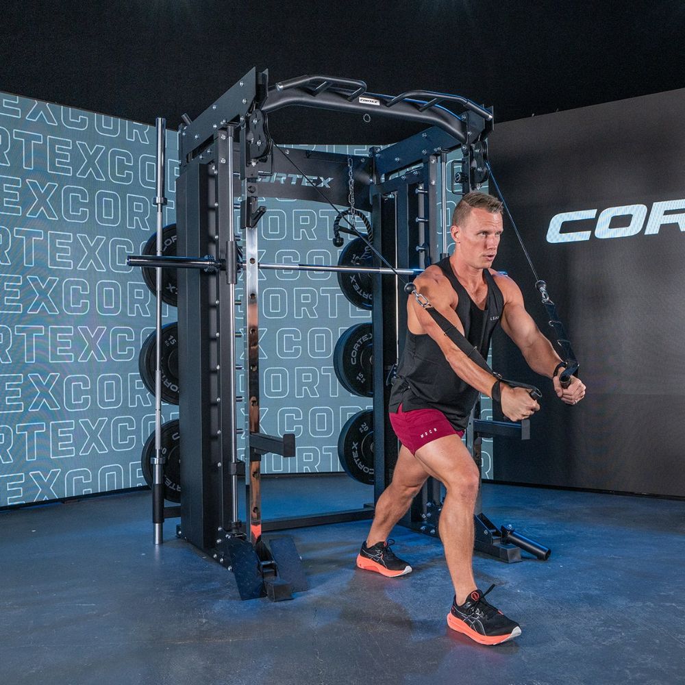 CORTEX SM-26 6-In-1 Power Rack with Dual Stack Smith & Cable Machine