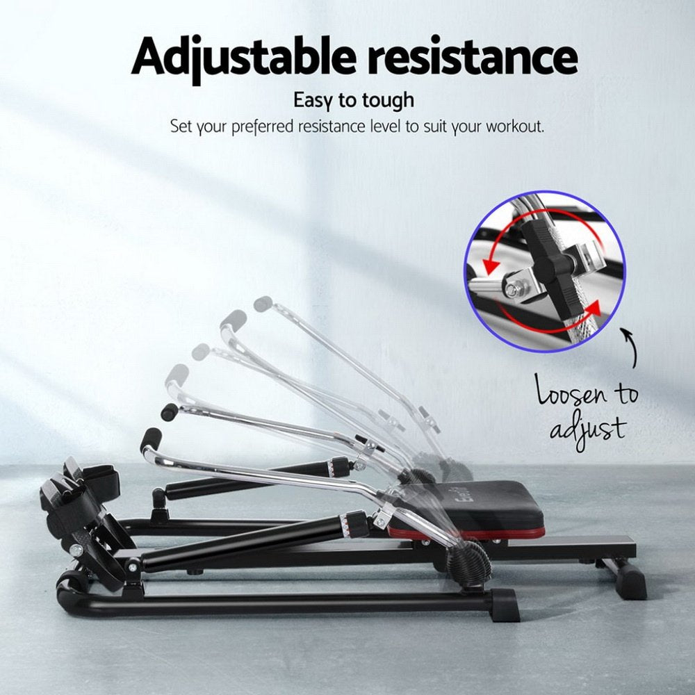 Everfit Hydraulic Rowing Machine Resistance Adjustment Controls