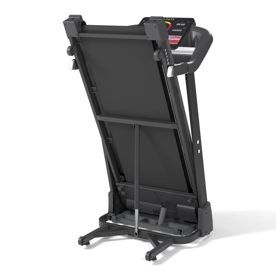 The SOYO 5 folded upright, seen from the rear right
