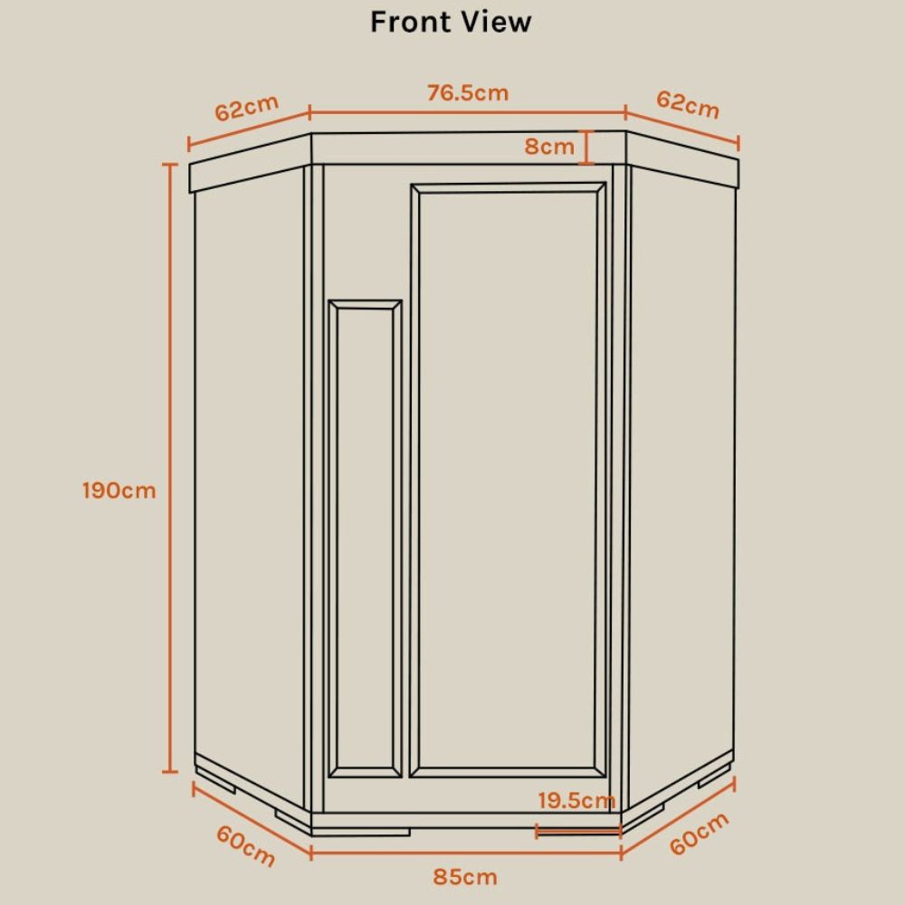 ReGen8 Duo Corner - 2 Person 2200W Infrared Sauna