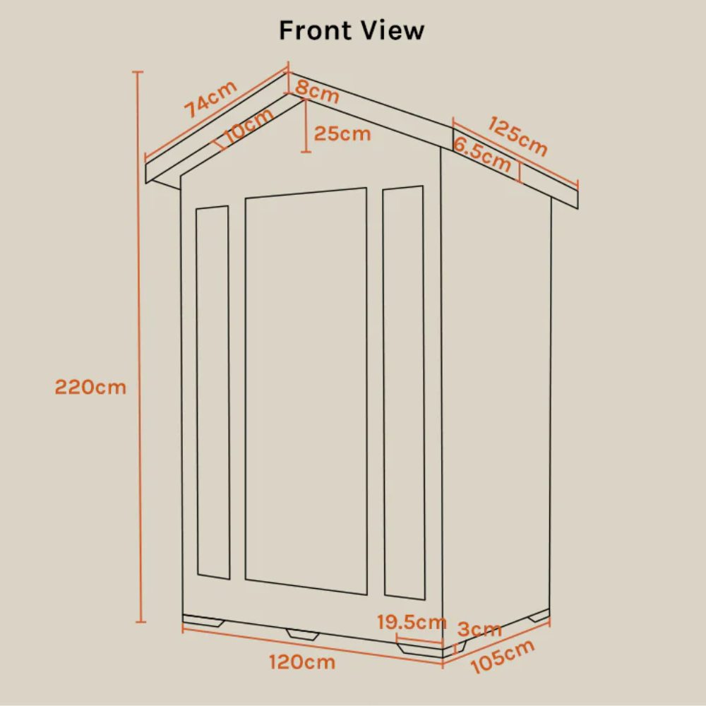 ReGen8 Duo Outdoor - 2 Person Infrared Sauna (Natural)
