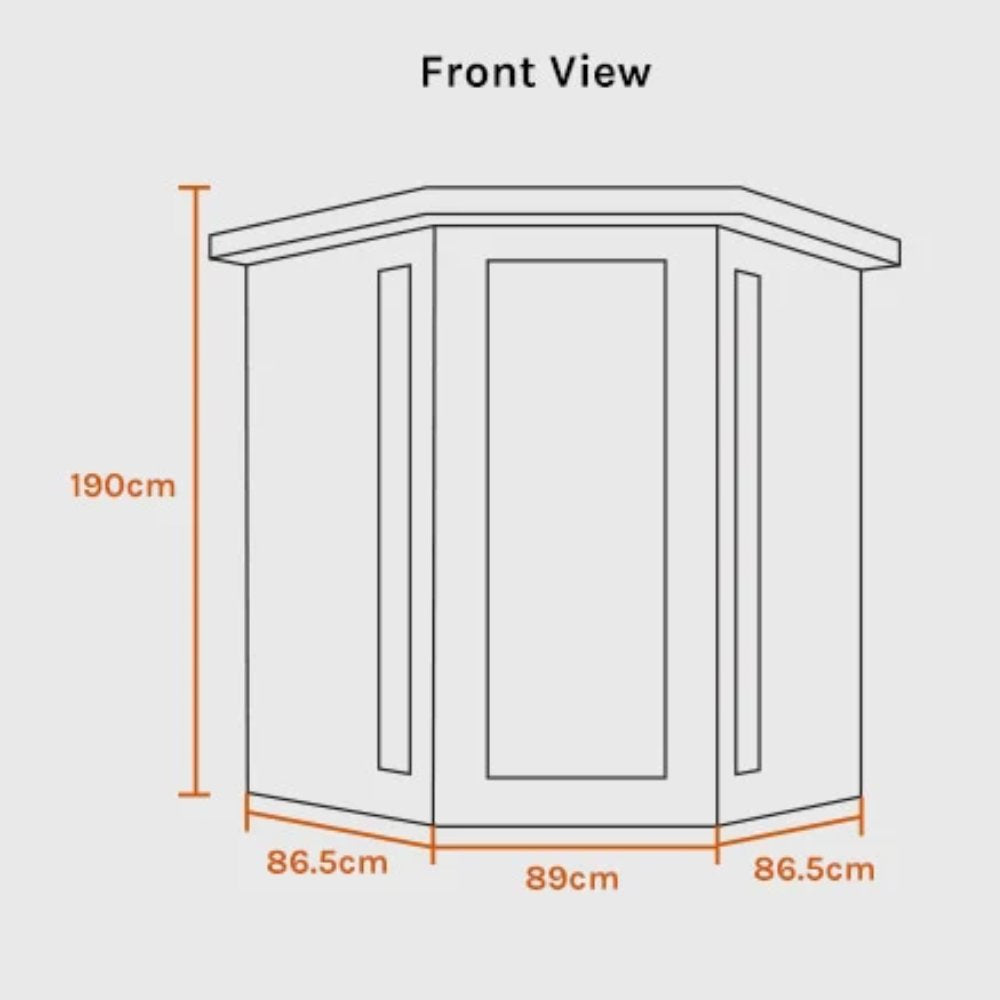 ReGen8 Quadro Corner - 4 Person 2640W Infrared Sauna (Natural)