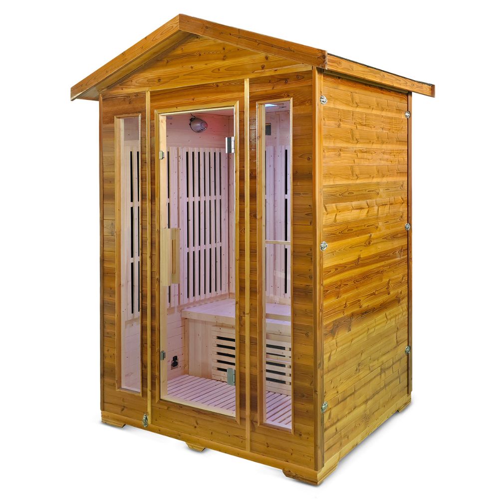 ReGen8 Trio Outdoor - 3 Person Infrared Sauna (Natural)