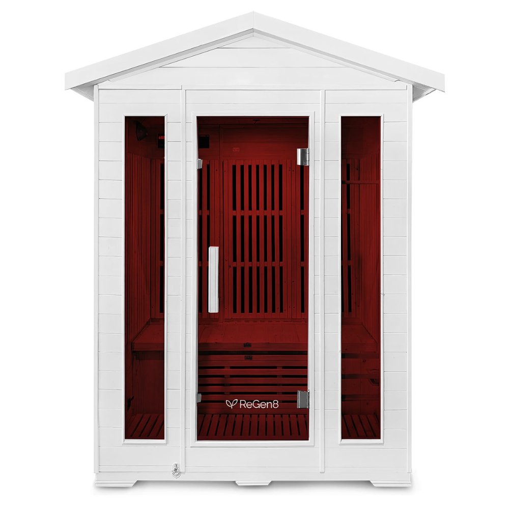 ReGen8 Trio Outdoor - 3 Person Infrared Sauna (Natural)