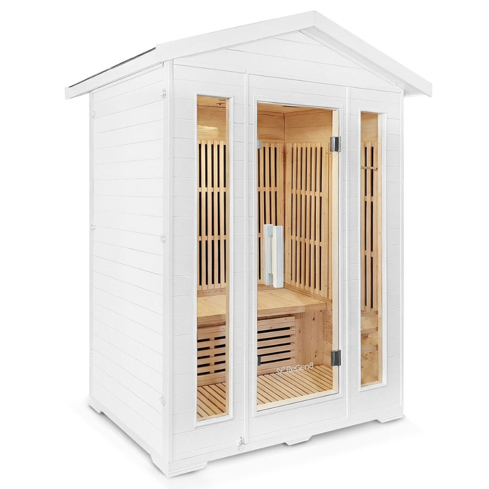 ReGen8 Trio Outdoor - 3 Person Infrared Sauna (Natural)