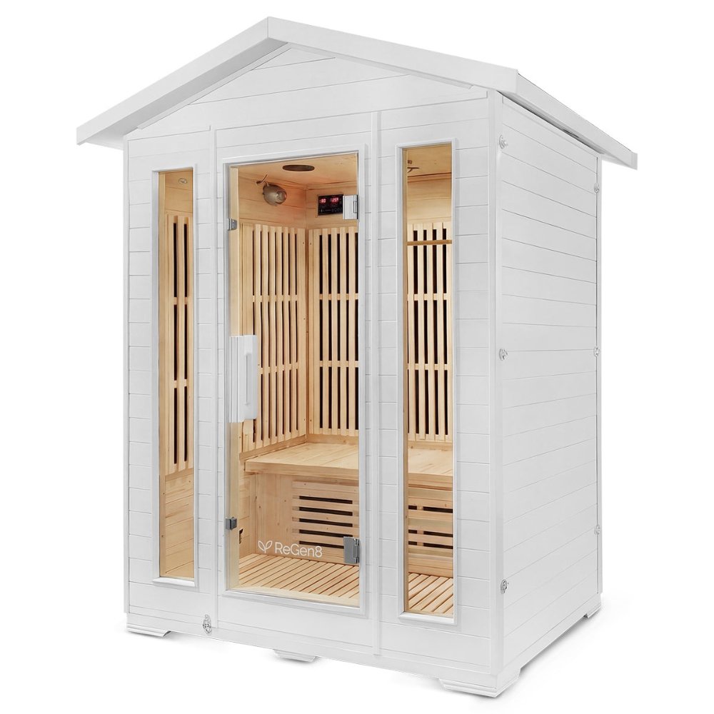 ReGen8 Trio Outdoor - 3 Person Infrared Sauna (Natural)