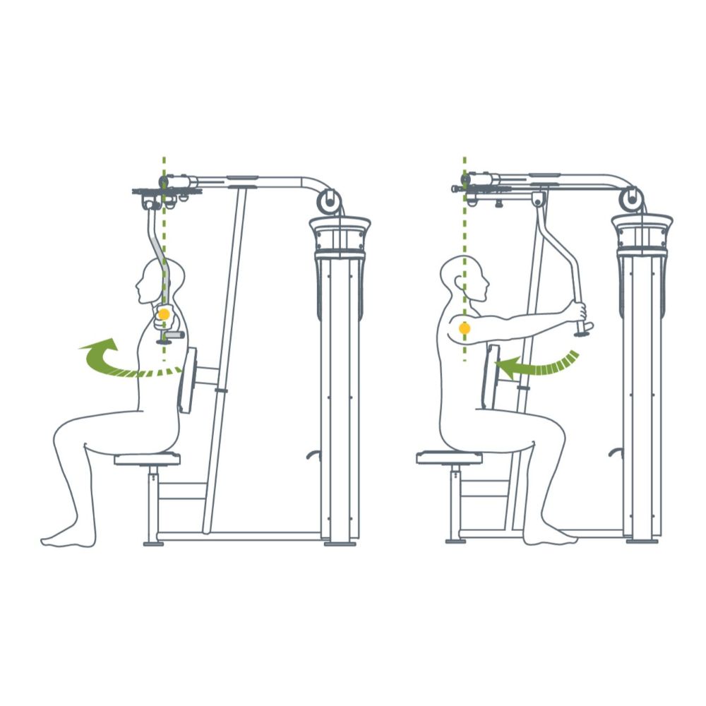 SportsArt DF304 Pec Fly/Rear Deltoid Exercise Diagram