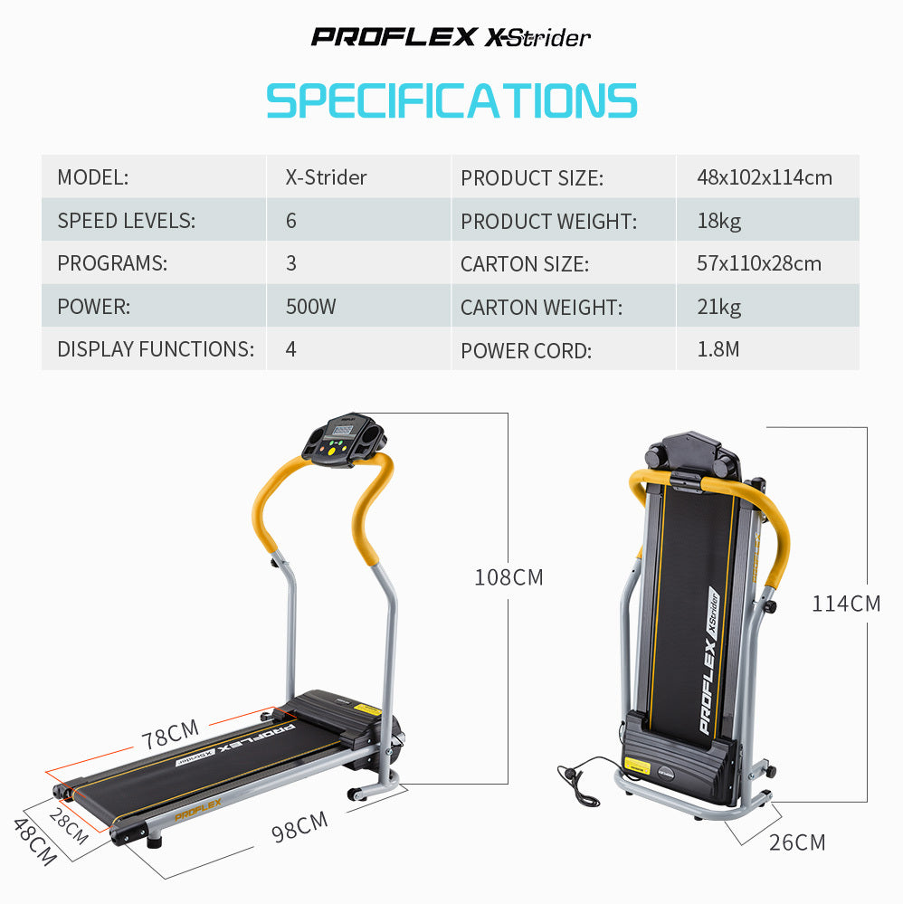 PROFLEX X-Strider Mini Walking Treadmill (Yellow)