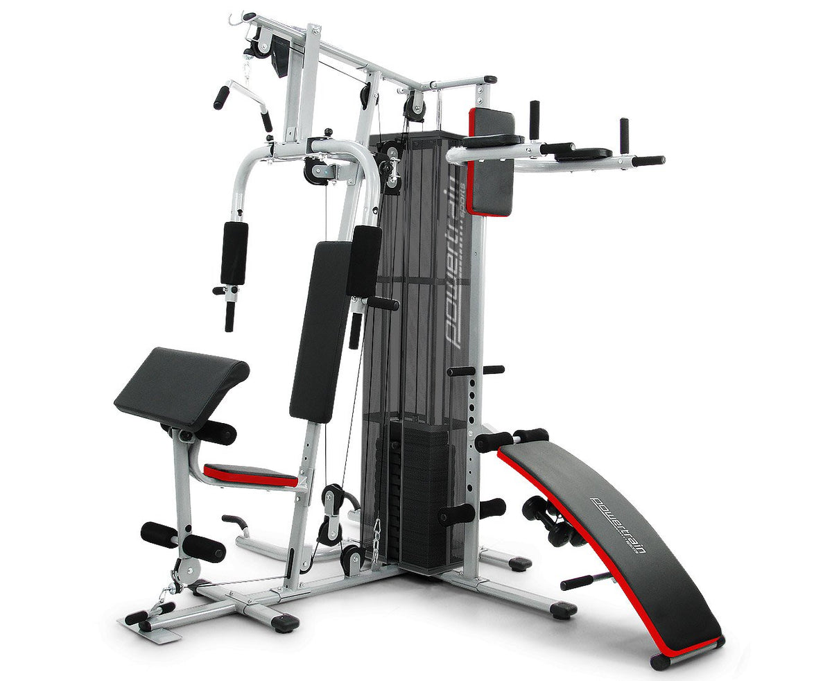Powertrain Sports Multistation Powertrain Home Gym With Weights And Bench-175lbs