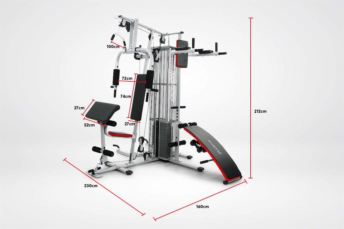 Powertrain Sports Multistation Powertrain Home Gym With Weights And Bench-175lbs