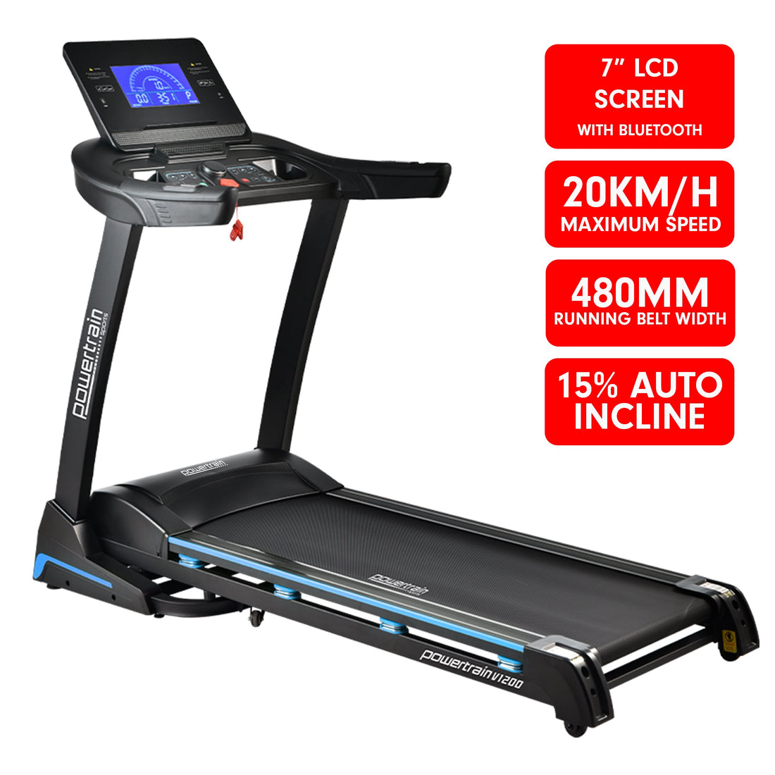Powertrain V1200 Folding Treadmill
