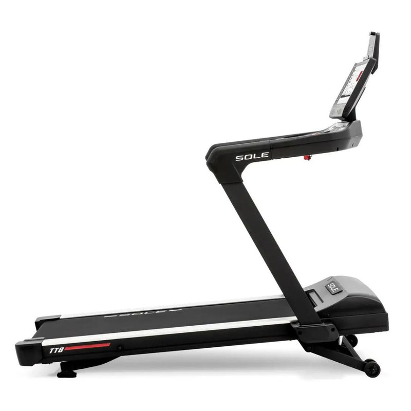 Sole TT8 Treadmill Side View with incline