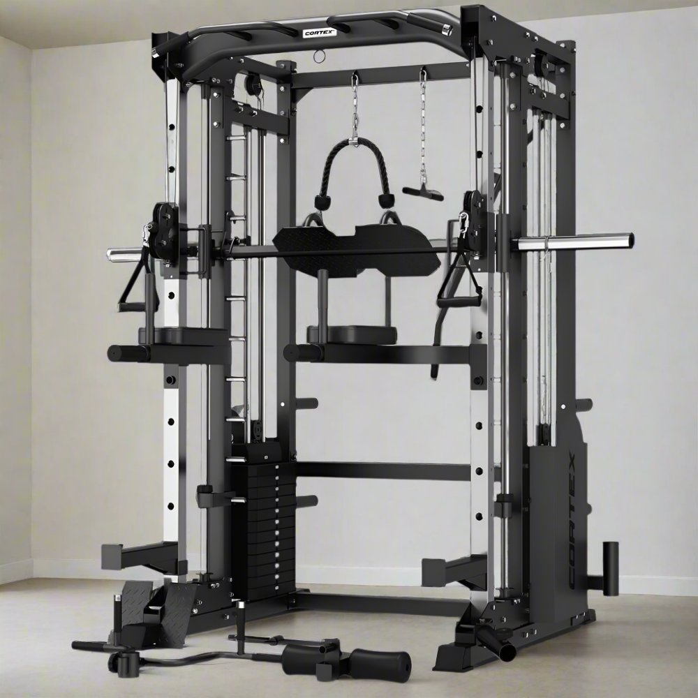 Corex Machine CORTEX SM-25 6-In-1 Power Rack With Smith & Cable Machine - Cardio ...