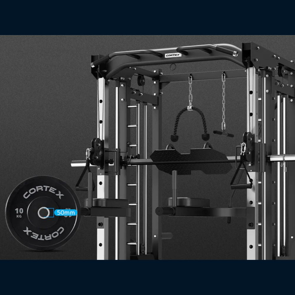 CORTEX SM-25 6-In-1 Power Rack With Smith & Cable Machine