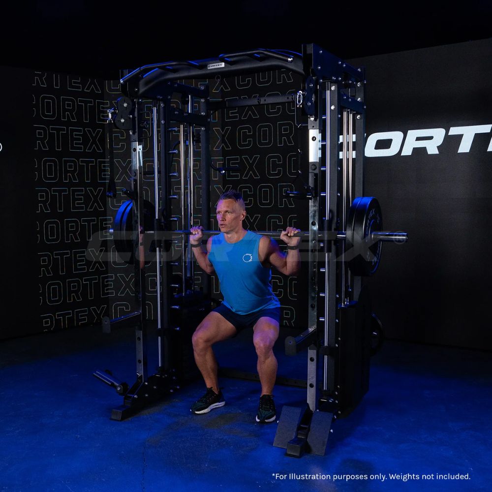 CORTEX SM-25 6-In-1 Power Rack With Smith & Cable Machine