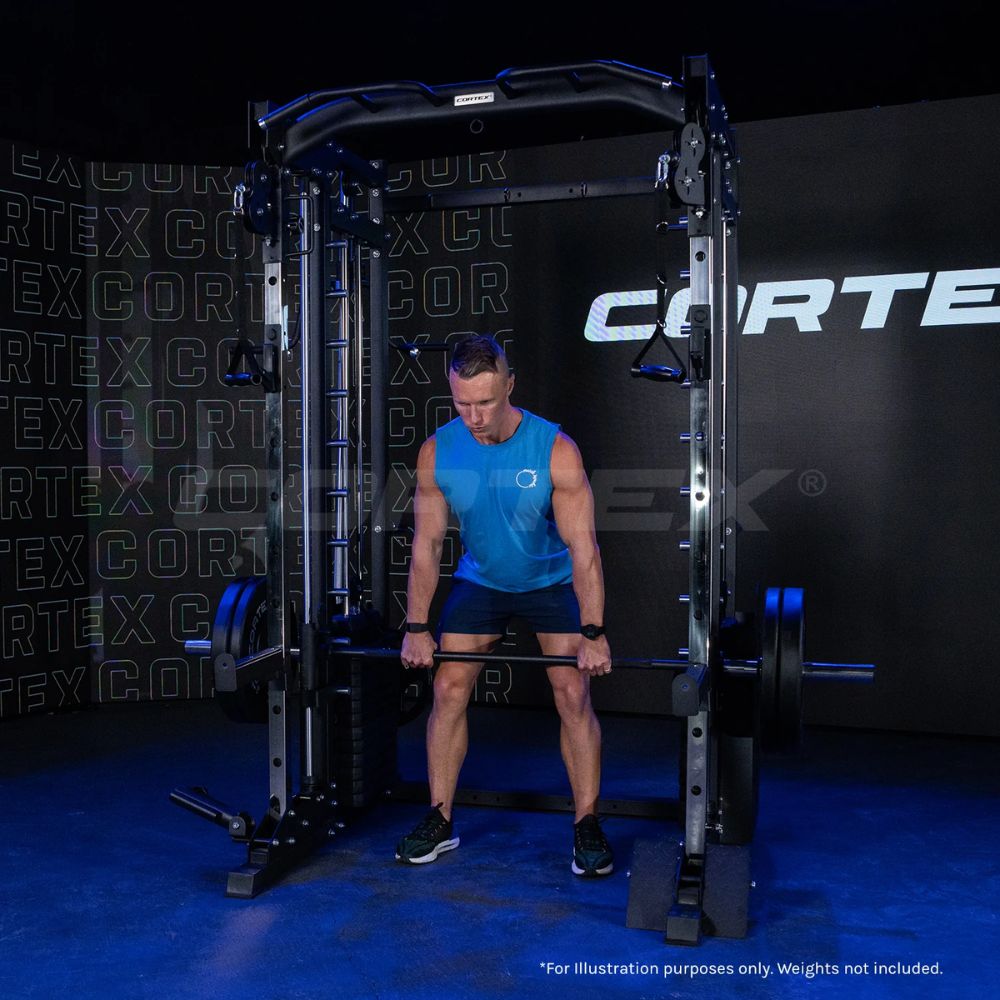 CORTEX SM-25 6-In-1 Power Rack With Smith & Cable Machine