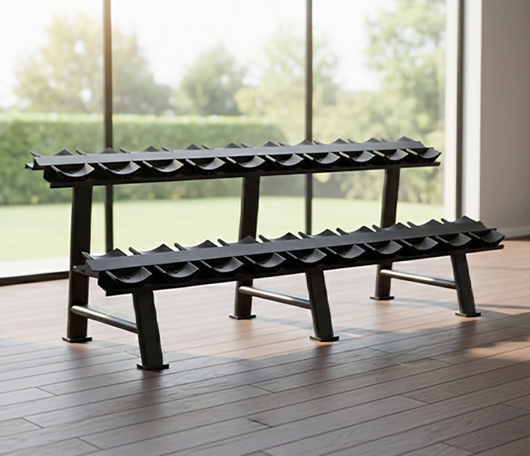 Cortex 430kg Pro Dumbbell Set with Two-Tier Rack (10-35kg, 10 Pairs)