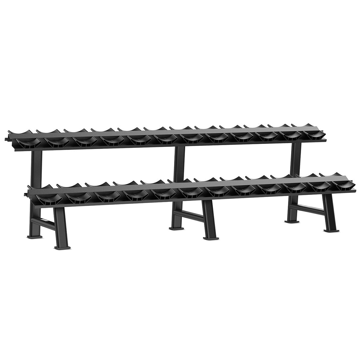 Cortex 575kg Pro Dumbbell Set 10kg-40kg (12 Pairs) with Two-Tier Rack