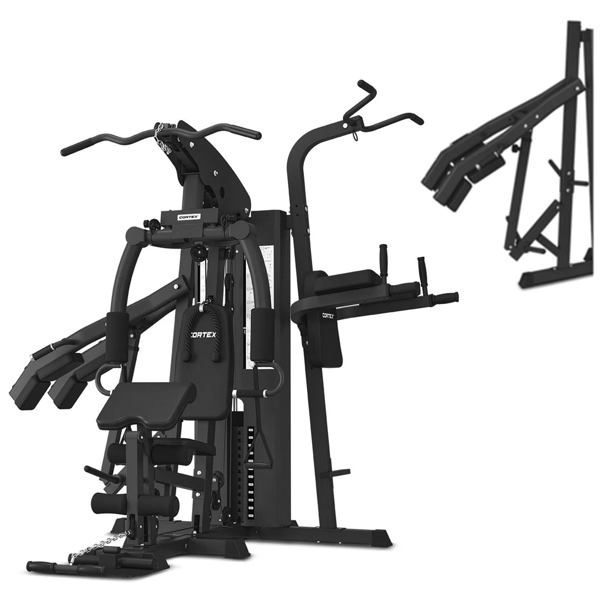 Cortex GS7 Multi-Station Home Gym with Power Tower and Squat Press (73kg or 96kg Weight Stack Options)