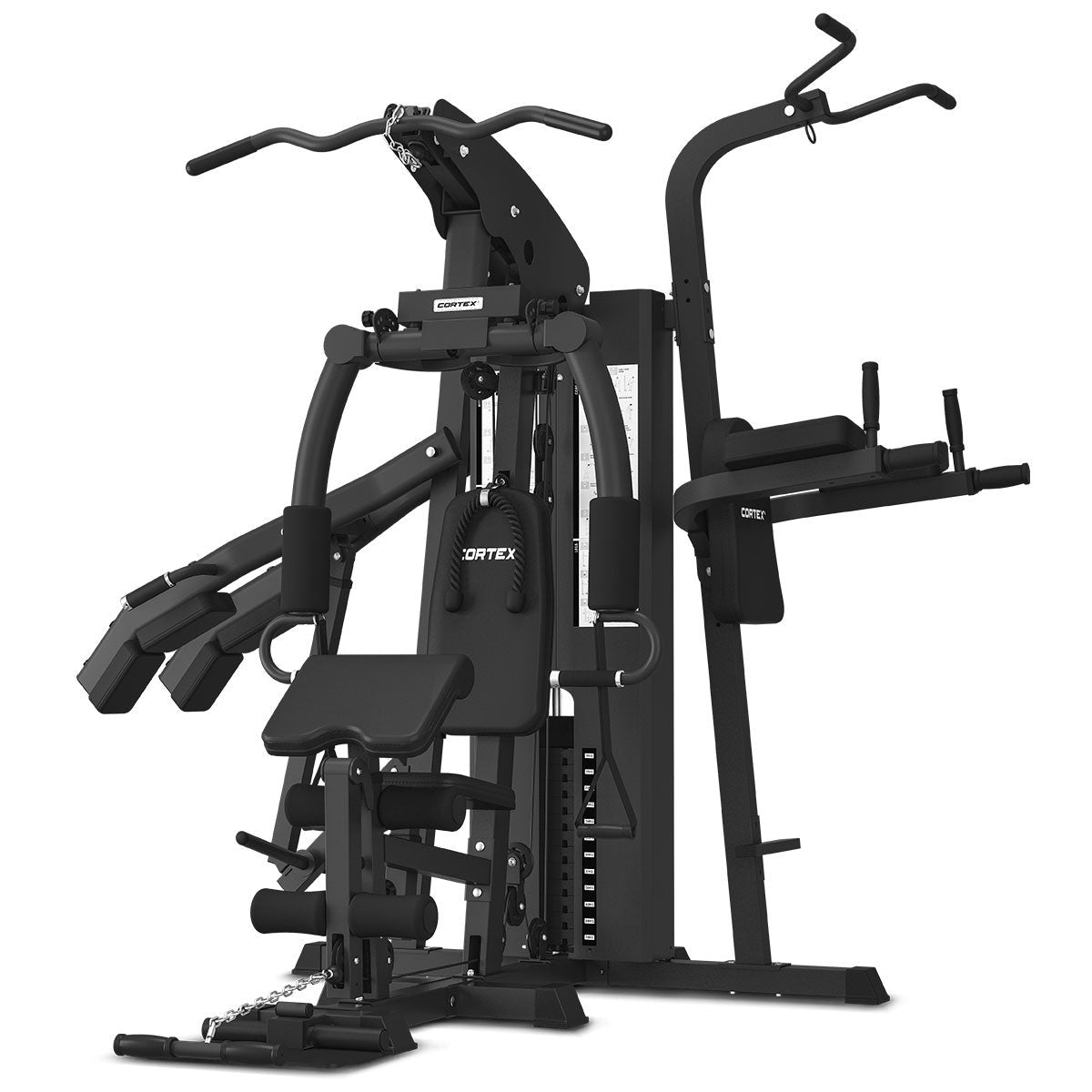 Cortex GS7 Multi-Station Home Gym with Power Tower and Squat Press (73kg or 96kg Weight Stack Options)