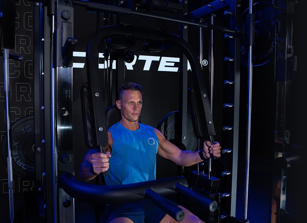 CORTEX SM-25 6-In-1 Power Rack with Smith & Cable Machine Ultimate Package (Set F) with Olympic Bumper Plate + Barbell Set