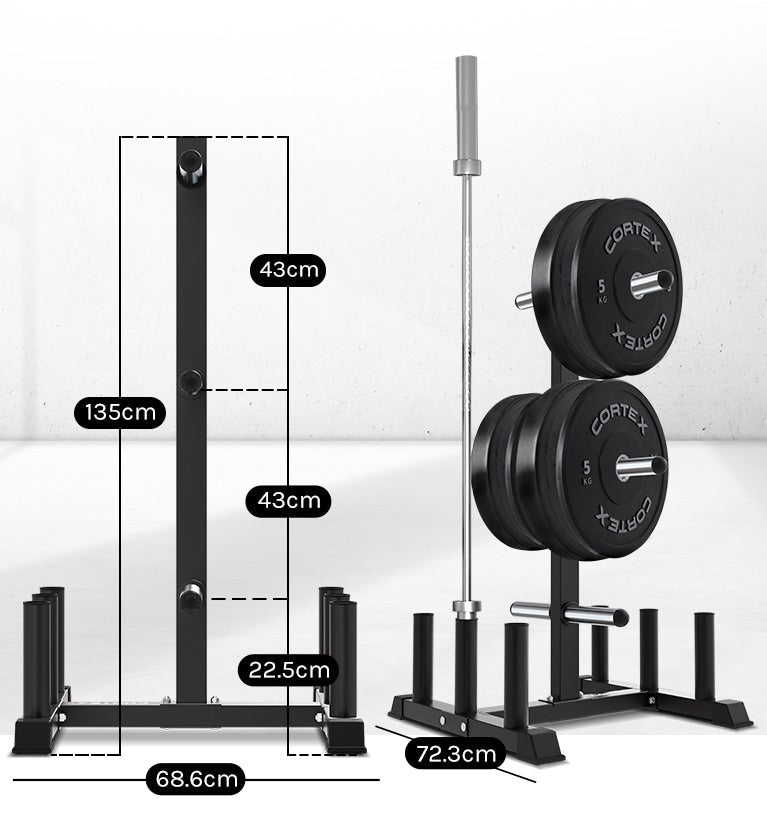 CORTEX Olympic Weight Tree with 6 Barbell Holder (135cm)