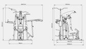 Cortex GS7 Multi-Station Home Gym with Power Tower and Squat Press (73kg or 96kg Weight Stack Options)