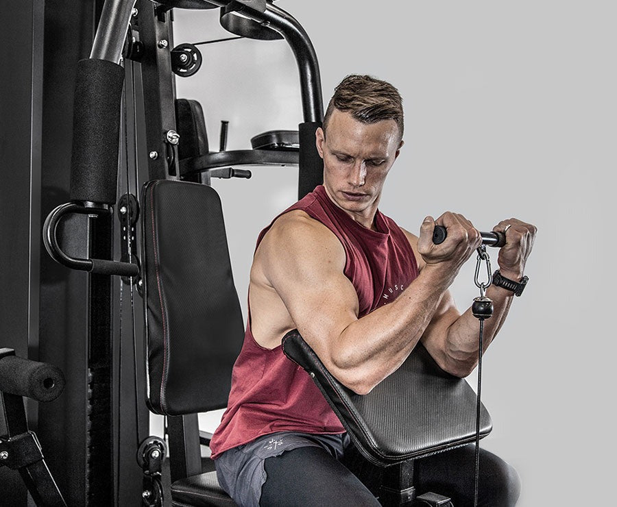 Cortex GS7 Multi-Station Home Gym with Preacher Curl Bench Attachment