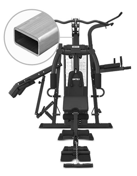 Cortex GS7 Multi-Station Home Gym with Power Tower and Squat Press (73kg or 96kg Weight Stack Options)
