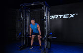 CORTEX SM-25 6-In-1 Power Rack With Smith & Cable Machine Package (Set D) with BN-9 Bench + 130kg Olympic Bumper Weight Plate & Barbell Package