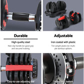 Everfit 24kg Adjustable Dumbbell (Pair)
