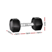 Everfit 10kg Hex Dumbbells Set (Pair)