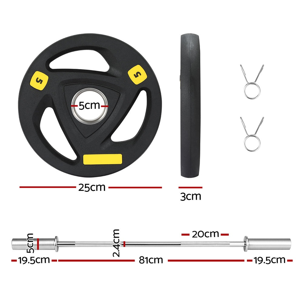 Everfit 16kg 120cm Barbell Set