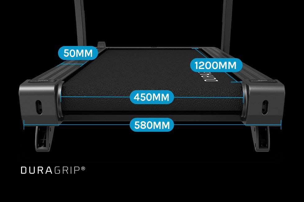 Lifespan Fitness Pursuit 3 Treadmill featuring the robust DuraGrip running belt for safe and stable exercise.