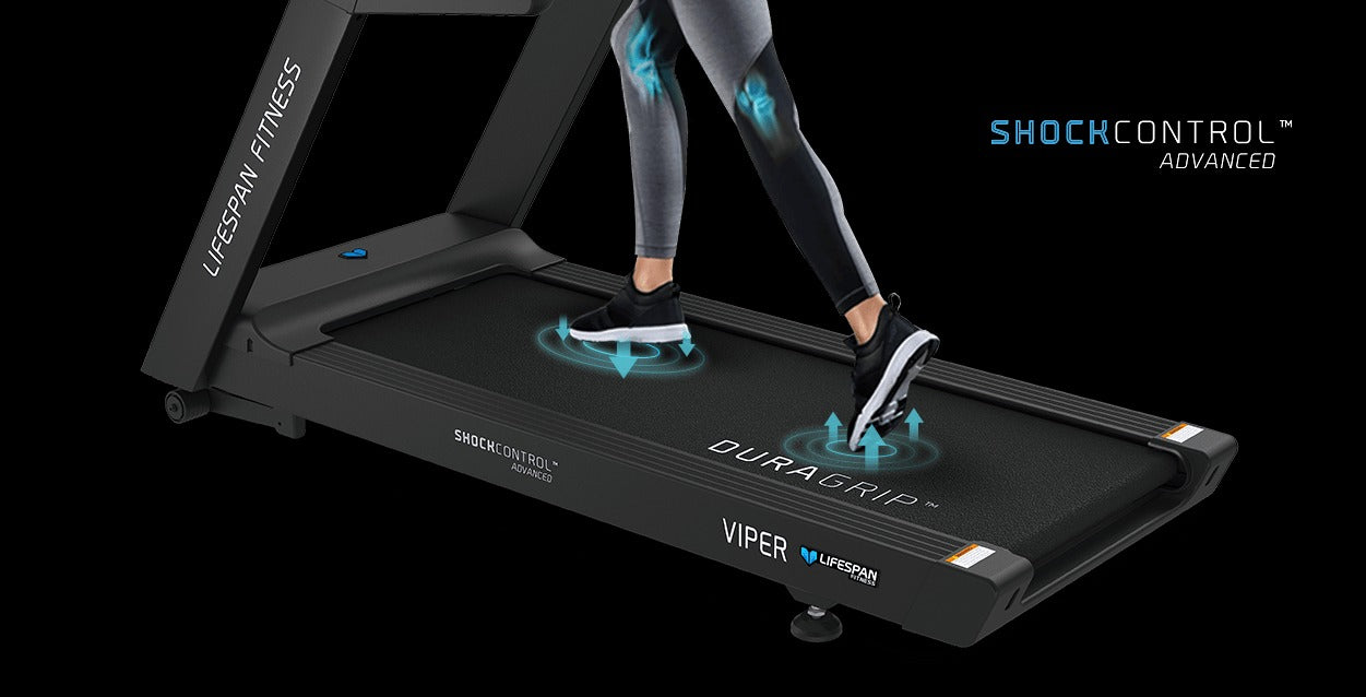 Lifespan Fitness Viper M4 Treadmill with ShockControl™ technology for joint protection during intense training
