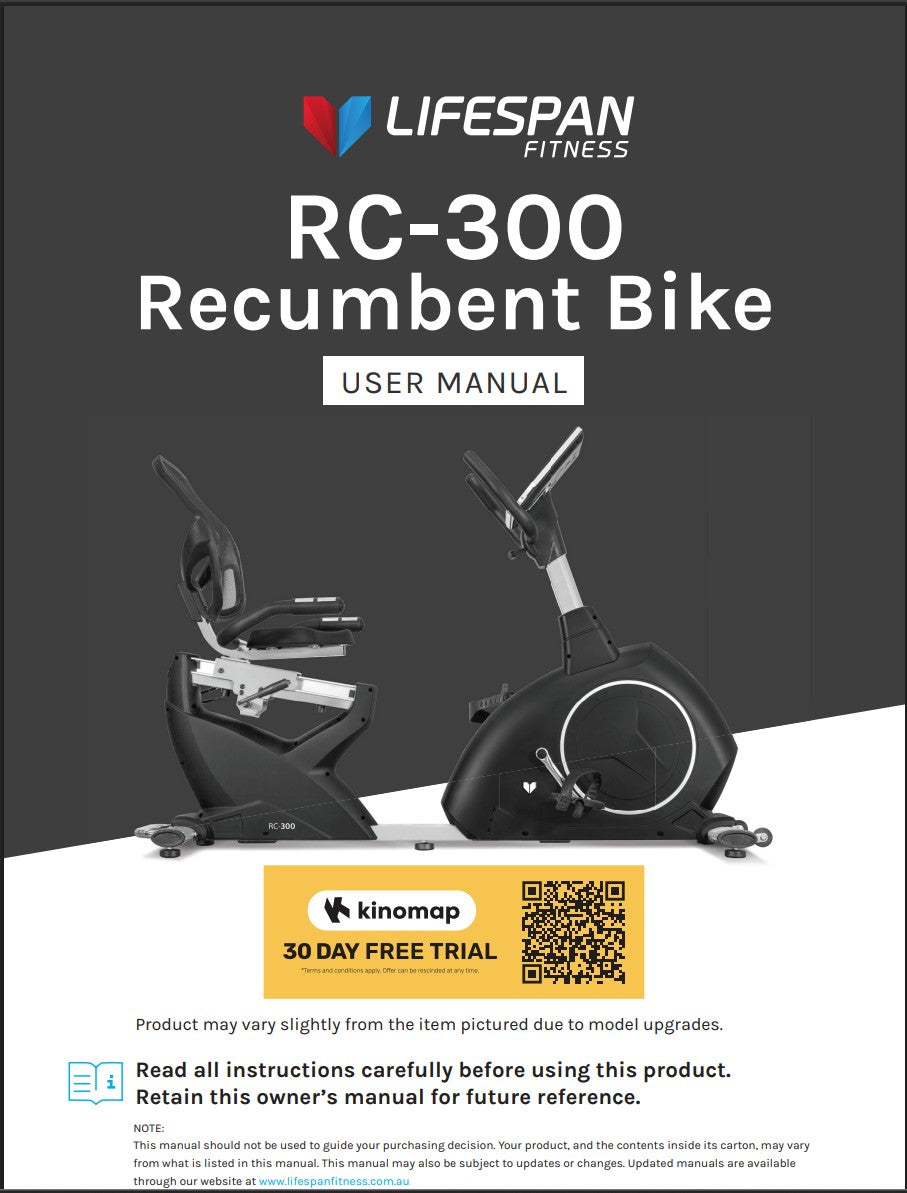 Lifespan Fitness RC-300 Recumbent Bike