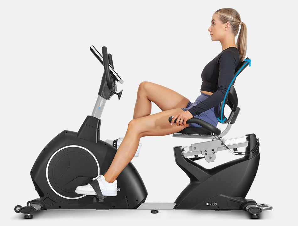 Lifespan Fitness RC-300 Recumbent Bike featuring adjustable seat, ergonomic design, and user-friendly display, ideal for low-impact workouts and home fitness.