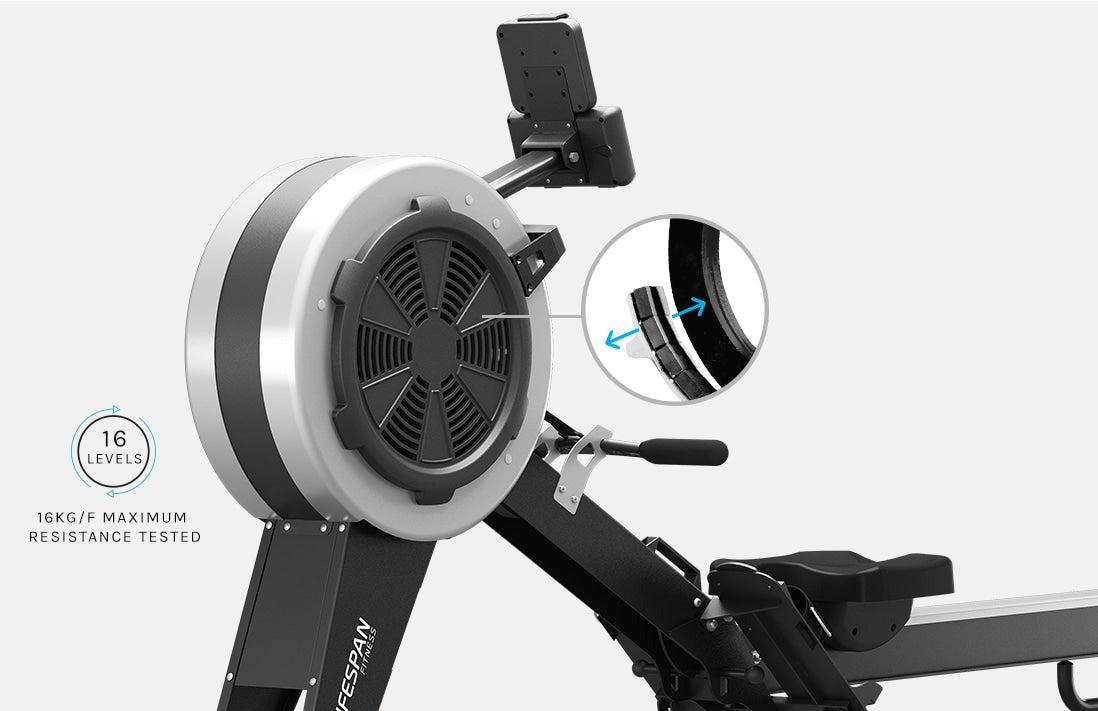 Lifespan Fitness ROWER-801F Air & Magnetic Commercial Rowing Machine