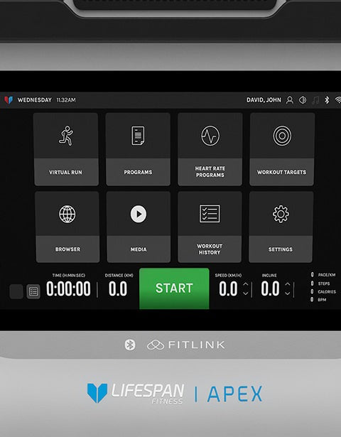 Lifespan Fitness Apex 2 Treadmill with spacious DuraGrip running belt for stability and comfort.