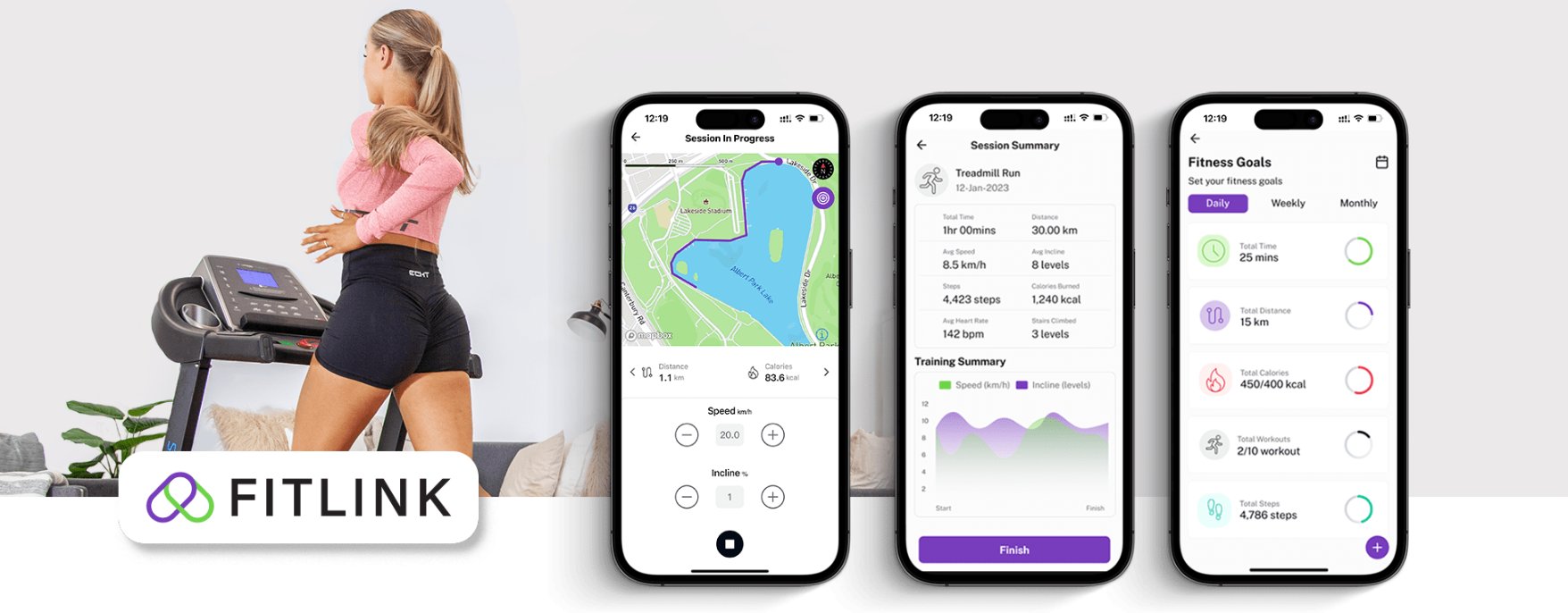 Lifespan Apex 2 Treadmill with Fitlink compatibility