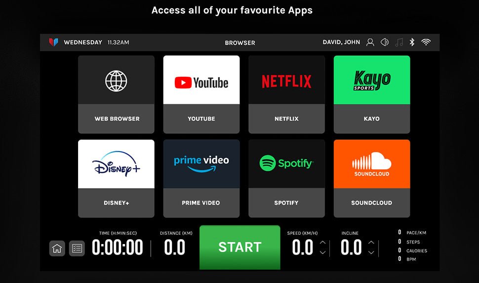 Lifespan Fitness Apex 2 Treadmill with HD touchscreen for detailed workout metrics and easy navigation.