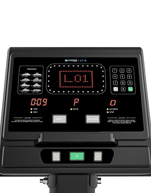 Lifespan Fitness ST-10 3 Level Stair Climber with ergonomic design and digital display, ideal for efficient indoor cardio workouts.